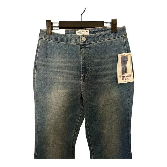 Vanilla Star Women's Flare Jeans Blue Size 7 High-Rise Stretch Denim Pull on#003 - Picture 5 of 5